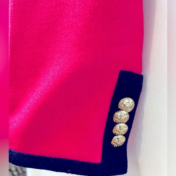 NWT J. Crew classic, 100% wool jacket in pink and midnight blue. Size 6. - Picture 6 of 9